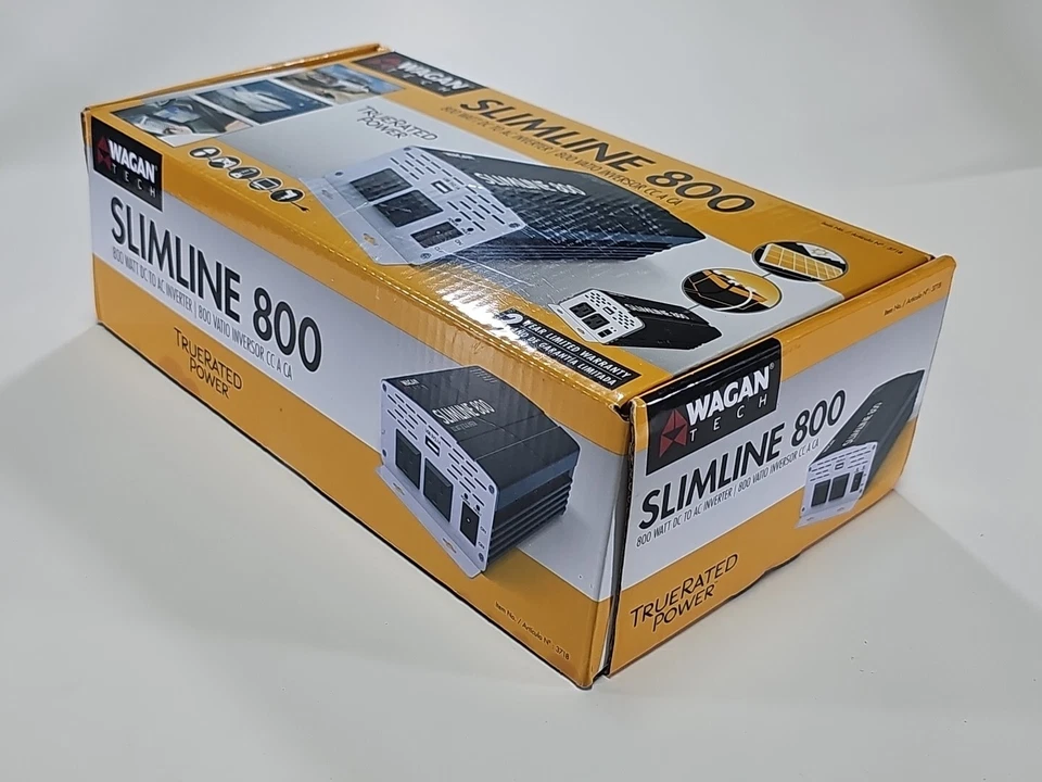 Wagan EL3718 800 Watt DC to AC Power Inverter with 2 AC Outlets 2 USB Brand New - Image 3 of 4