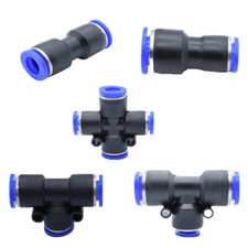 Pneumatic Push In Fittings Connectors Hose tube Quick Water Air Fit Join Adaptor