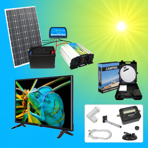 Komplette 220v Tv Sat Solaranlage 100w Inkl Fernseher Itt Solarmodul Solarpanel Ebay