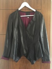 Tristan Black Soft Leather Blazer,  Suede Lining, (rick Owens, The Row) Small 