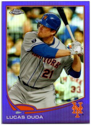 2013 Topps Chrome #5 Lucas Duda - Purple Refractors FREE SHIPPING!