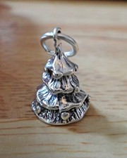 Sterling Silver 3D 17x11mm 4gram Christmas Tree Holiday Charm