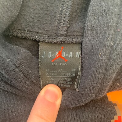 Jordan Jumpman Toddler Hoodie Sweatshirt 2-3 years Black Small | eBay