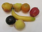 7 Life Size Vintage Decorative Plastic Fruit Apple Orange Pear Banana FREE S/H — photo 2