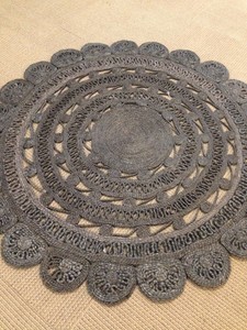 Details About Hand Woven Jute Rare New Artisan Area Rug Sisal Round 5 Circle Basket Weave