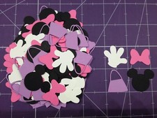 160 Disney Minnie Mouse Die Cuts, Confetti, Scrapbooking, Parties