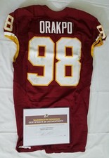 #98 Brian Orakpo of Redskins NFL Game-Worn & Un-washed Jersey vs NY Giants 14011