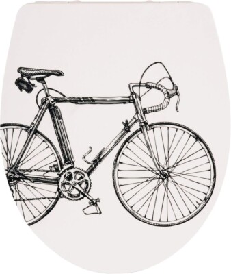 Toilettensitz Duroplast ''Fahrrad'' Klobrille WC-Sitz Klodeckel Absenkautomatik