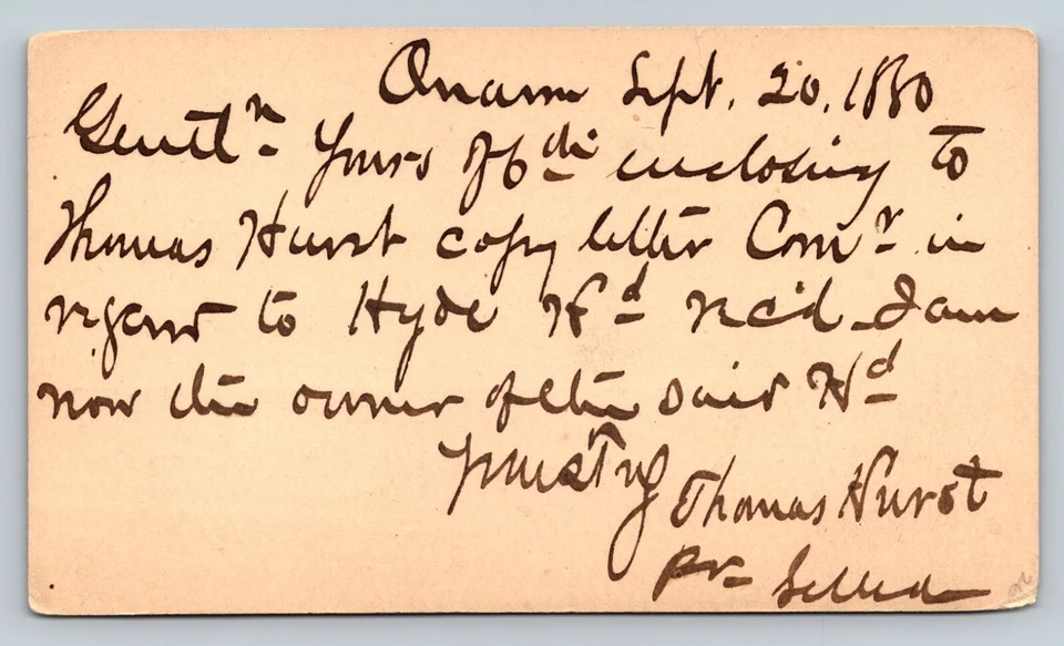 1875 UX5 Liberty 1c Postal Card Communication DES MOINES IA Fancy Cork Cancel - Image 3 of 3