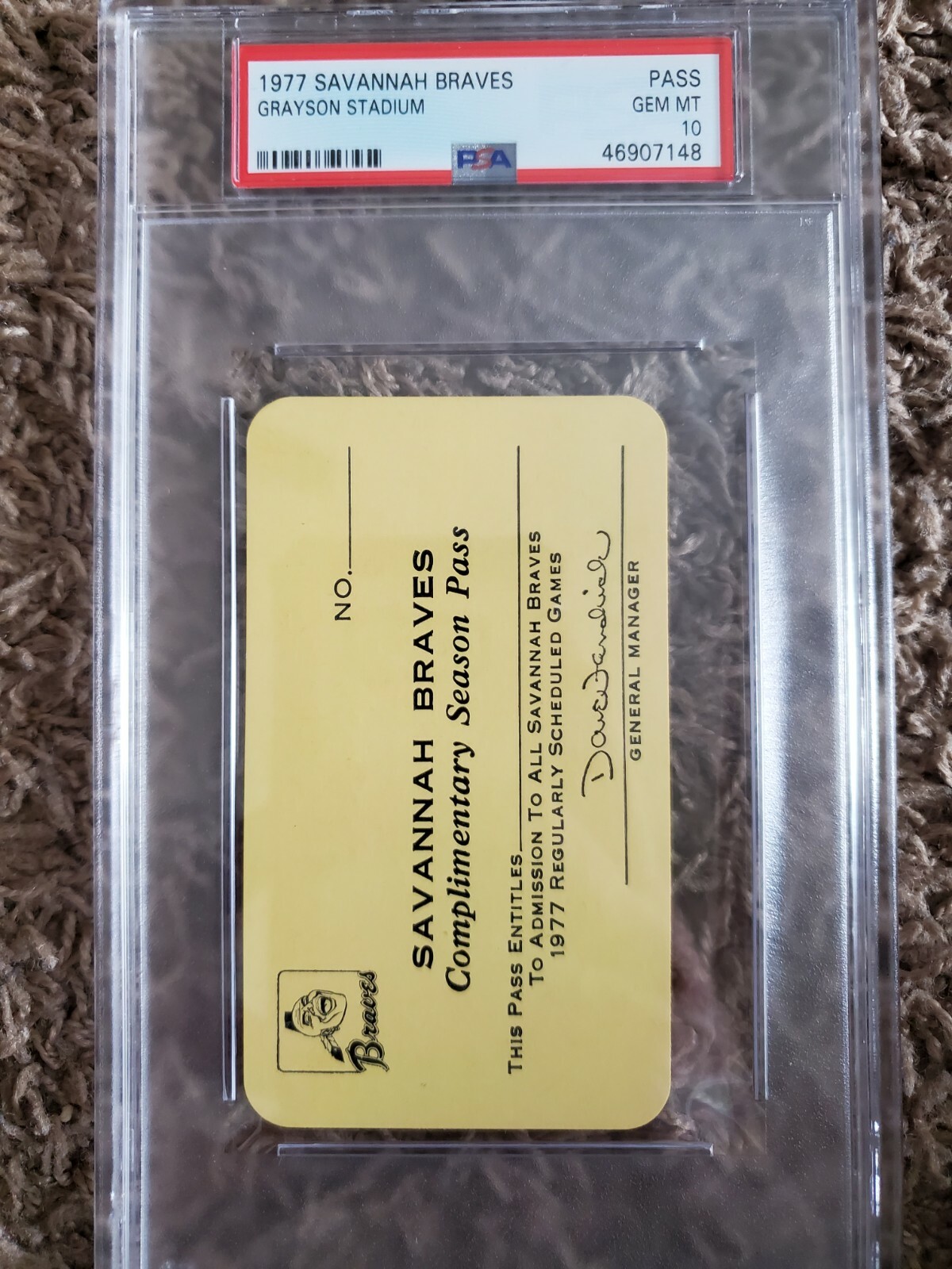 1977 Detroit Tigers Psa 10 Alan Trammell Montgomery Rebels Southern League Pass
