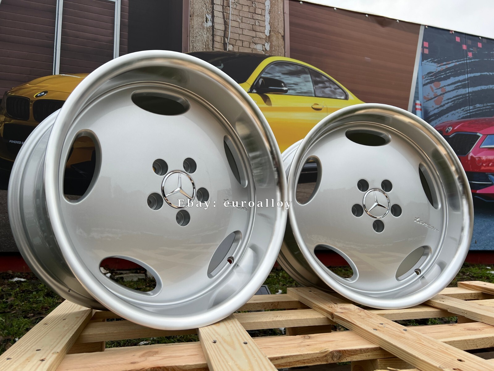 4x 18 inch 5x112 MONOBLOCK AMG deep dish old school rims for MERCEDES E