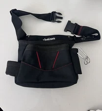 Husky Tool Belt Pouch 6 Pocket Black Adjustable Strap