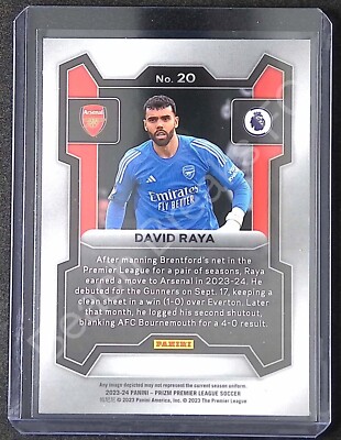 David Raya ARSENAL 2023-24 Panini Prizm Base | eBay