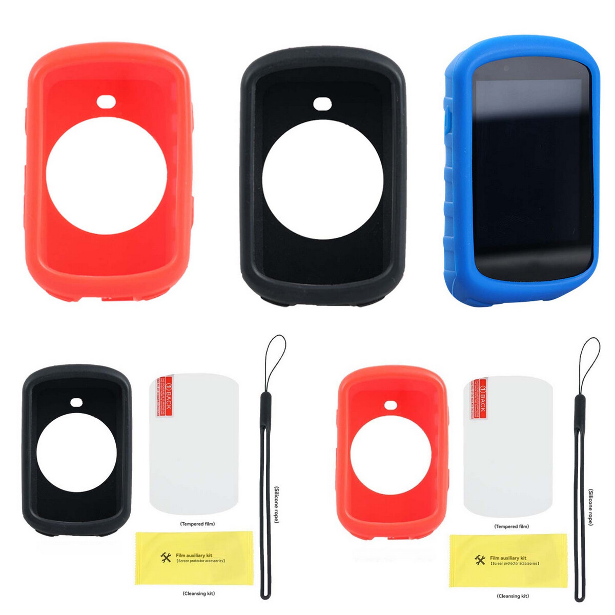 Silicone Protective Case with Tempered Film For Garmin Edge 830