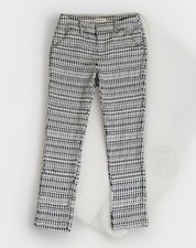 Merona Size 2 Black White Geometric Pants Woven Classic Fit Ankle EUC