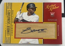 2019 Panini Leather & Lumber Cedric Mullins RC Auto /149 Baltimore Orioles