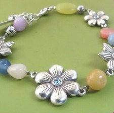 Pulsera De Piedras Naturales Para Mujer - Acero Inoxidable, Ajustable, Regalo Con Caja (Ojo De Tigre, Turquesa, Etc.)