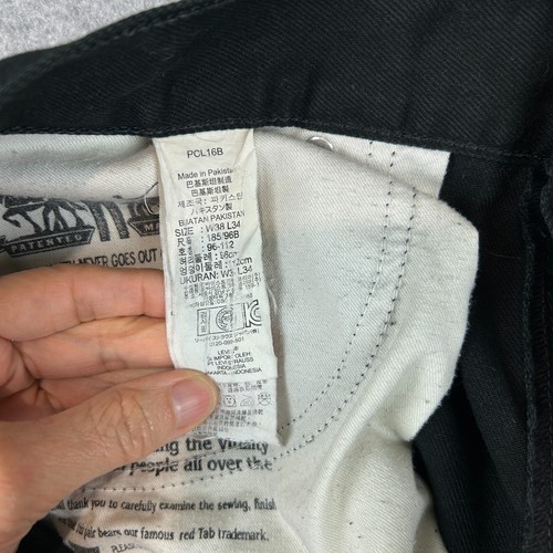 Levi's 504 Men's Size W38 L34 Black Regular Straight Zip Fly VGC - Picture 8 of 12