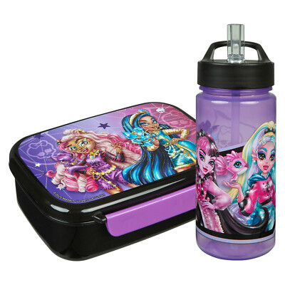 Scooli Trinkflasche + Brotbüchse MONSTER HIGH mit Schnappverschluss und Einsatz