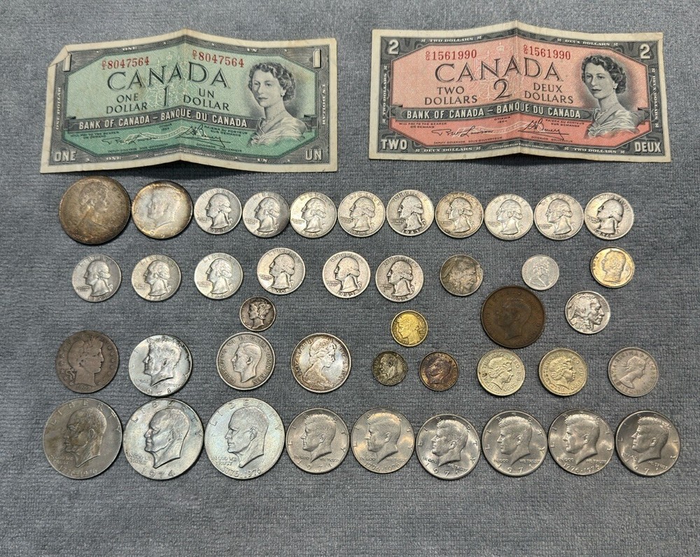 Large Coin Collection Lot Includes Silver Coins Etc Estate Find