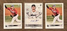 2022 Topps Series 1 Zach Pop RC ROOKIE Auto Baseball Stars + 2 Base Marlins