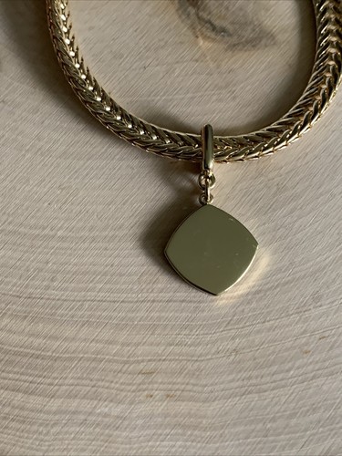 Nordstrom Goldtone Chunky Snake Chain Alphabet Pendant “F” Necklace NWOT 15”L - Picture 5 of 5