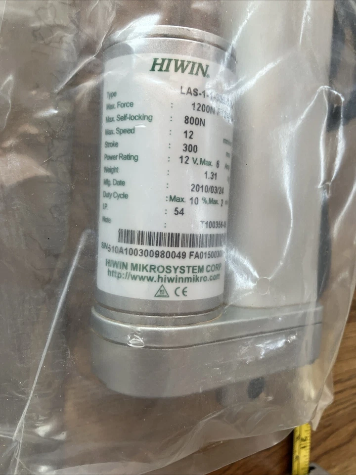 Actuador lineal HIWIN LAS-1-1-300-12GE Foto 2 de 3