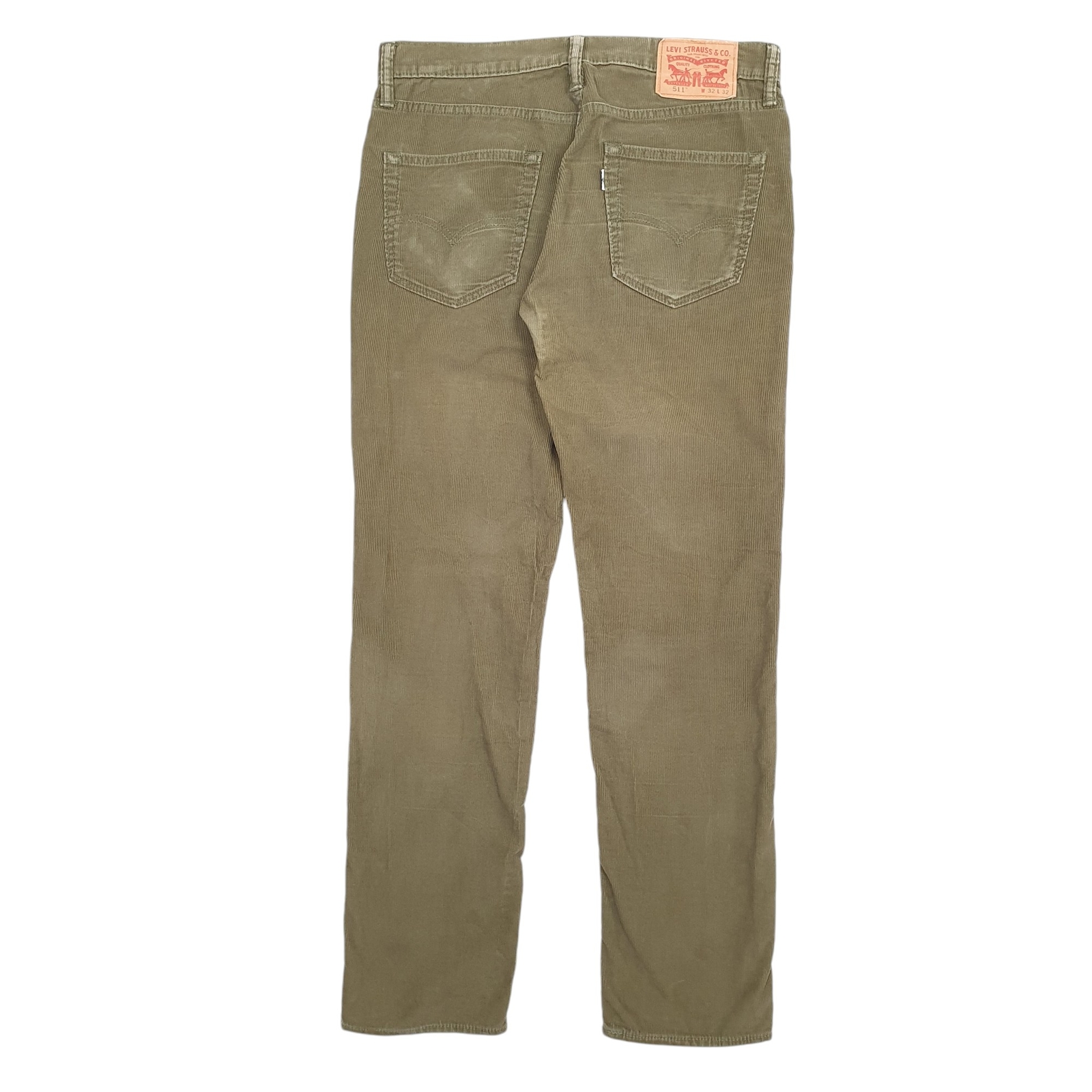 LEVIS Corduroy Trousers Cord Jeans Cotton Khaki Mens W32 L32 image 3