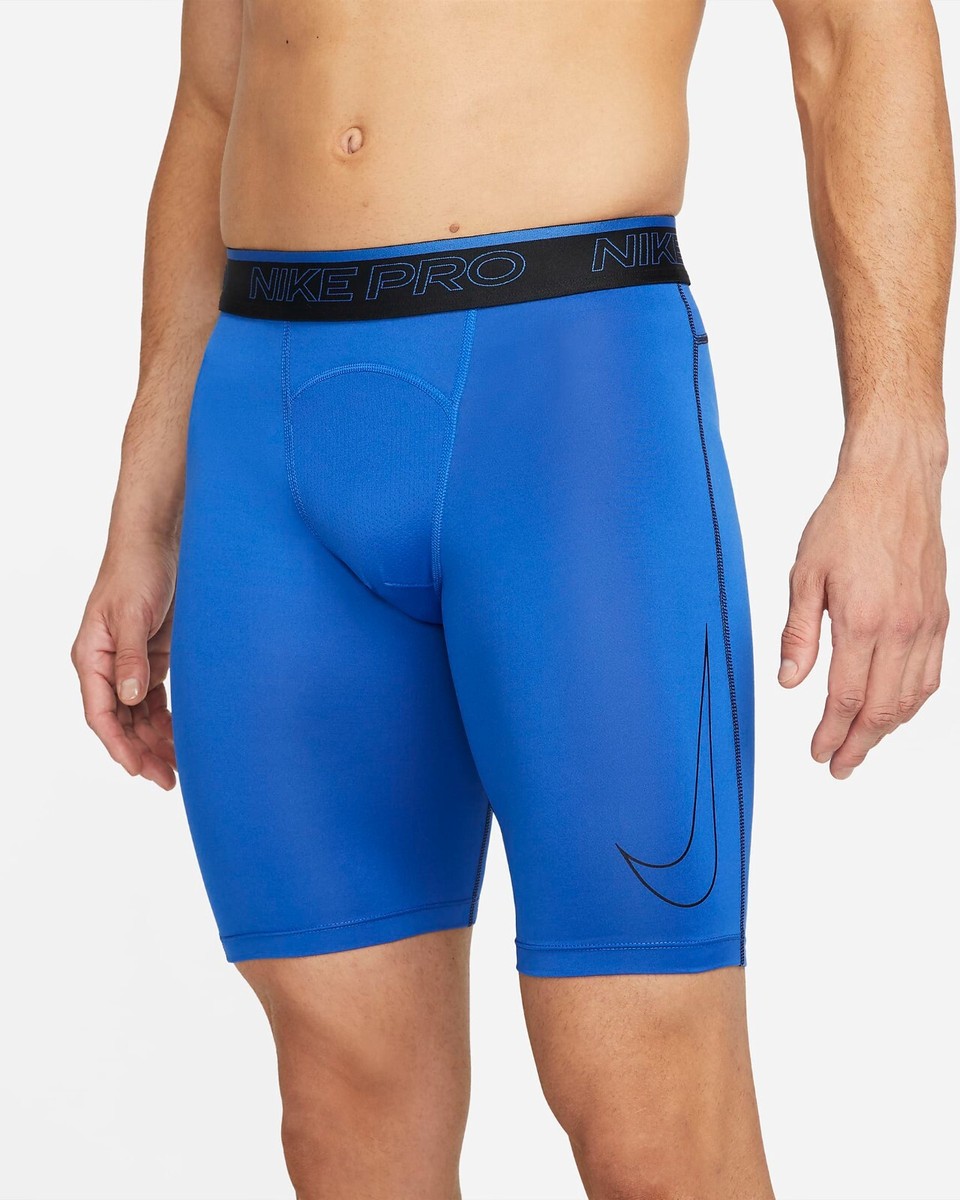nike royal blue compression shorts