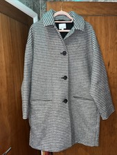 Great Plains Coat.new/tag.rrp £149.”elliot Coat”black/grey Check Overcoat.uk 16