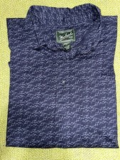 Woolrich Polo shirt Mens l Short Sleeve Casual  Navy Short Sleeve Cotton