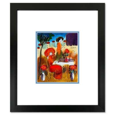 Moshe Leider, Framed Original Mixed Media Watercolor Painting, Hand Signed