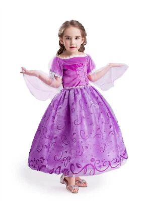 ELSA & ANNA® Girls Fancy Dress Snow Queen Princess Dress Halloween Costume RAP02