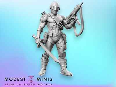 Cobra Shadow Ninja | 32mm 28mm DnD Mini | Resin | Dungeons and Dragons