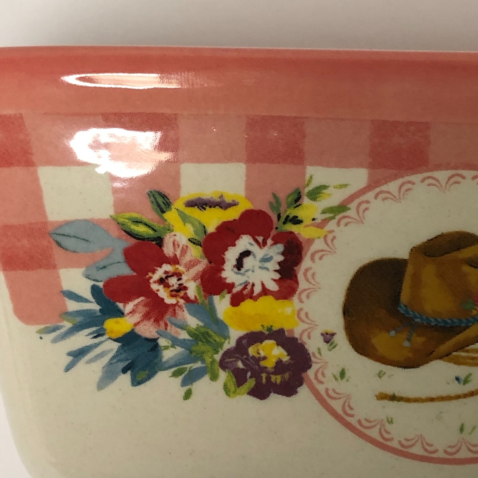 Pioneer Woman Mini Ceramic Loaf Pan Floral Sweet Romance Gingham New  *U Pick
