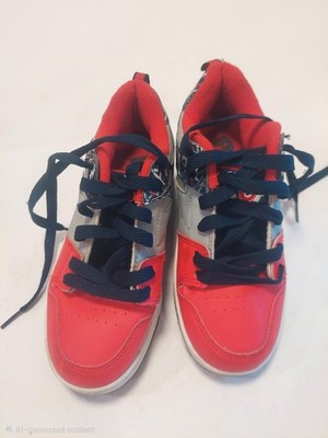 Heelys POP By Heelys Shoes Youth Size 4 Red Gray Wheel Sneakers Geometric