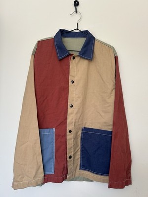 Urban Renewal Remade Color Block Jacket UO MINT Size L/XL