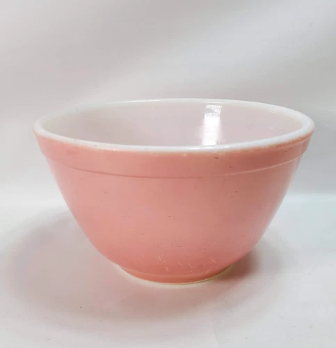 Vintage Pyrex Glass Small Nesting Mixing Bowl Flamingo Pink 401 USA 1.5 Pint