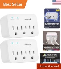 Refrigerator Surge Protector, 3 Outlet Heavy Duty Appliance Surge Protector w...