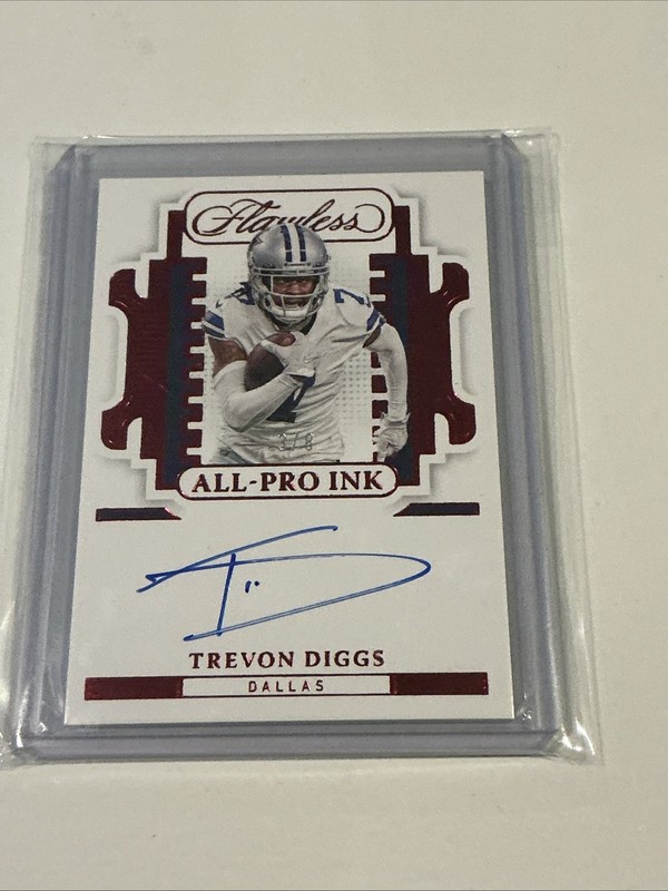2022 Panini Flawless All Pro Ink Trevon Diggs Auto On Card Dallas Cowboys #3/8