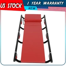 250lbs Red Rolling Garage/Shop Creeper 40" Padded Mechanic Cart Headable