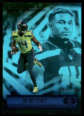 2021 Panini Illusions #21 DK Metcalf Trophy Collection Teal #/175