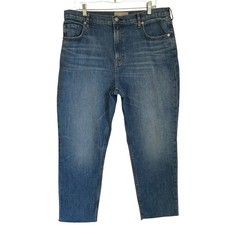 Everlane The Cheeky Jean Women Size 33 Crop Blue High Rise Tapered