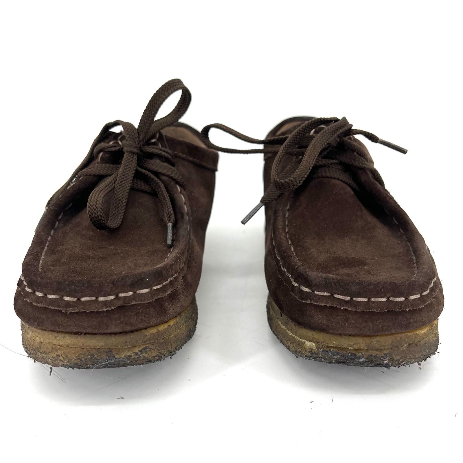 SAOLA Clarks Wallabee Donna Marrone Scamosciato Classico Gomma Suola Crepe (8)