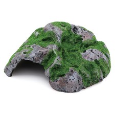 Terrarium Reptile Hideout Cave Rock with Basking Platform for Lizard Snake Be...