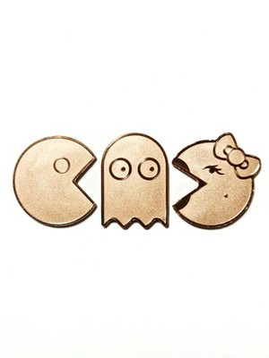Pac Man, Ghost, & Ms Pac Man 5 Gram .999 Fine Copper Novelty Rounds 3 Piece Set