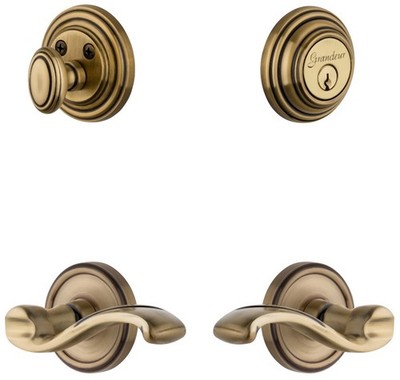 Grandeur GEOPRT_SP_ESET_238_LH Georgetown Solid Brass Left Handed - Brass