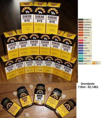Fiebings Suede Leather Dye VELOUR NUBUK LEDER WILDLEDER Lederfarbe 118ml +Pinsel