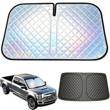 Foldable Windshield Sunshade 5 XXL 63 32 inch Iridescent with cotton