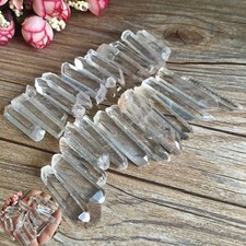 100g White Quartz Crystal Points – Double Terminated Wands for DIY & Jewelry
